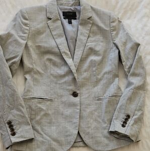 J. Crew Super 120's Wool Heather Ice Gray Blazer